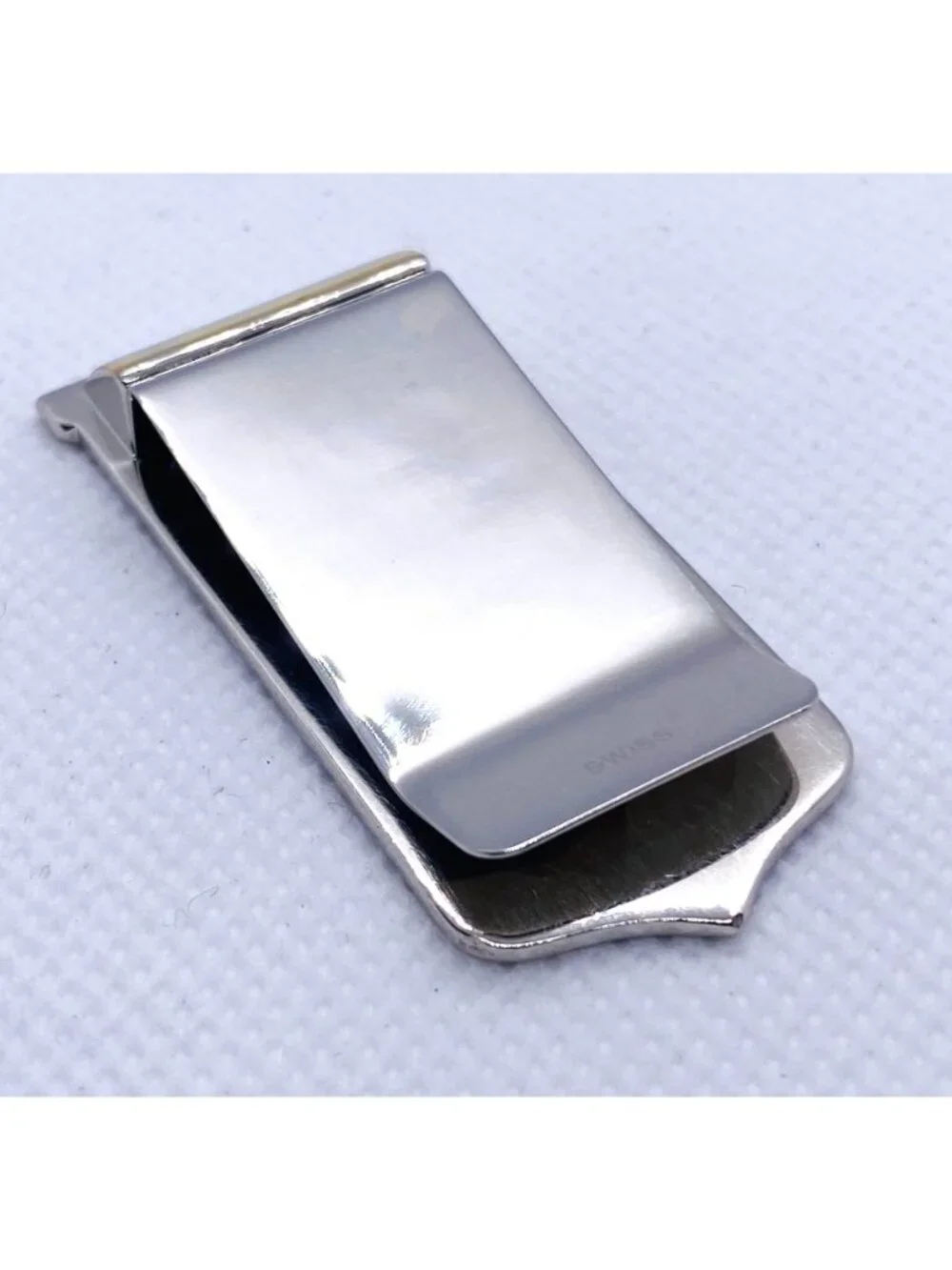 Cartier Stainless Steel Black Lacquer Money Clip